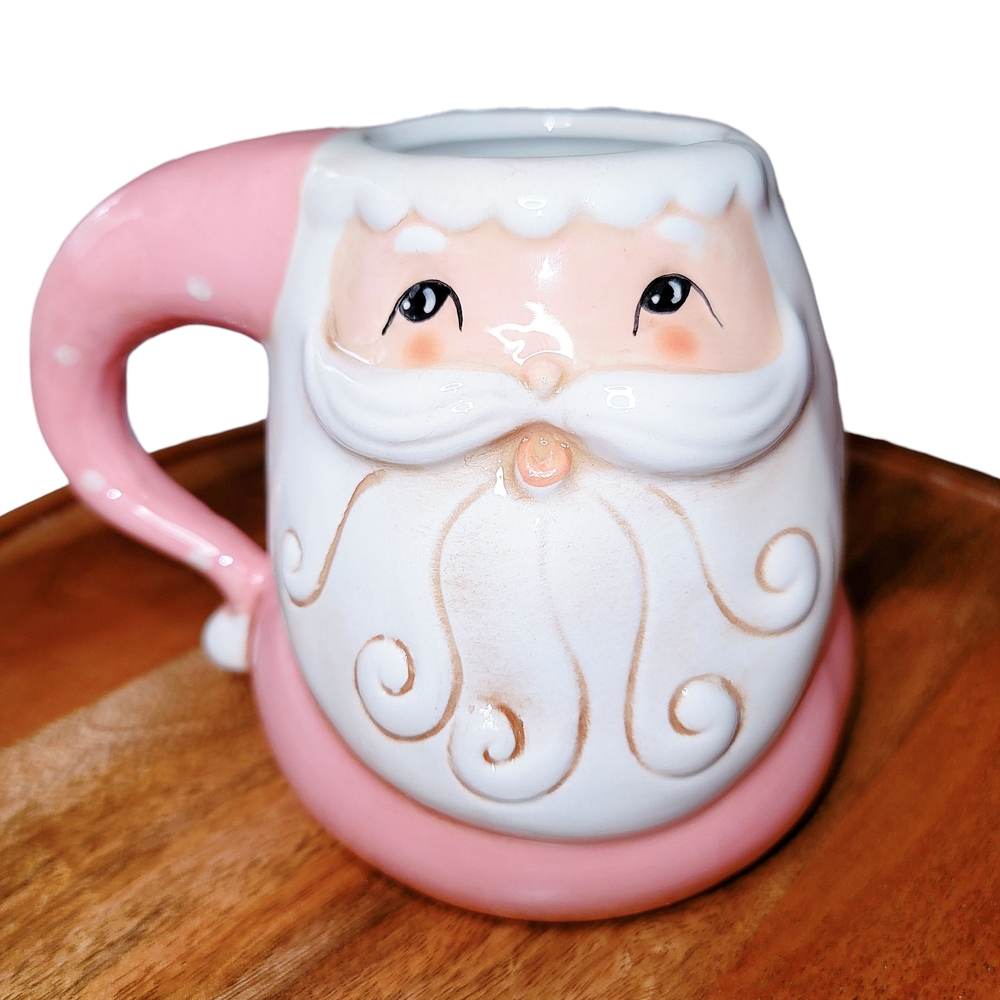 Santa Claus Pastel Ceramic Mug By Johanna Parker NWT